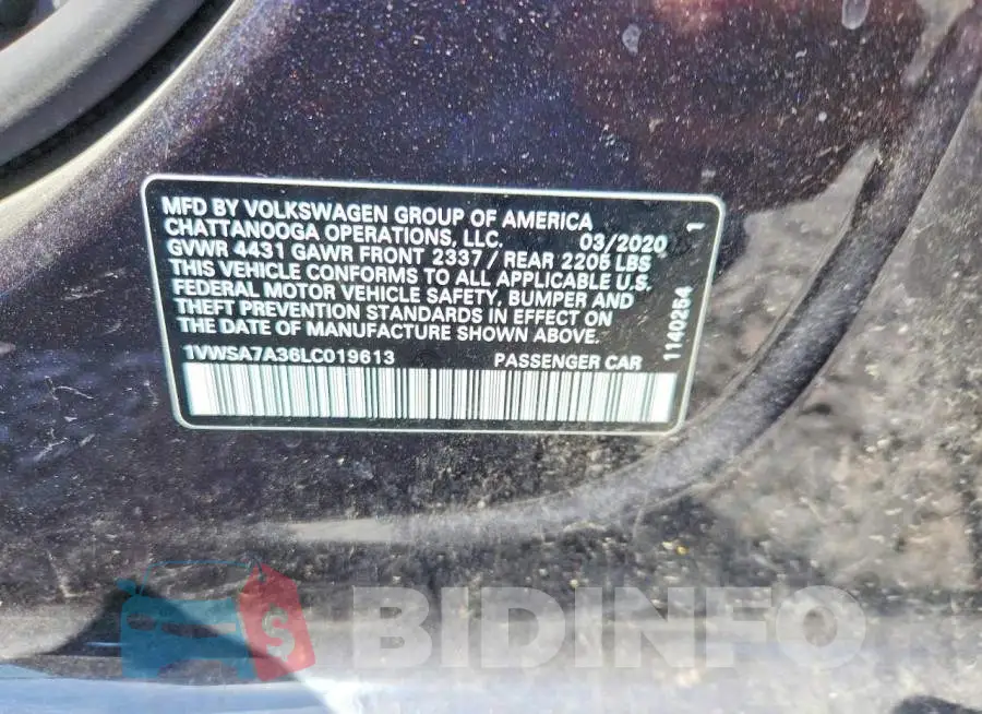 1VWSA7A36LC019613 Photo# 13