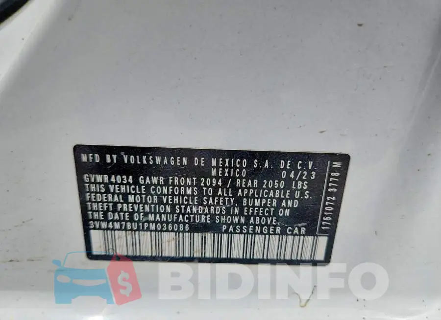 3VW4M7BU1PM036086 Photo# 12