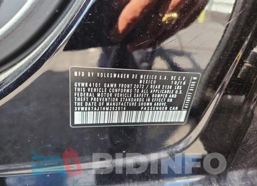 3VWB67AJ1HM252014 Photo# 12
