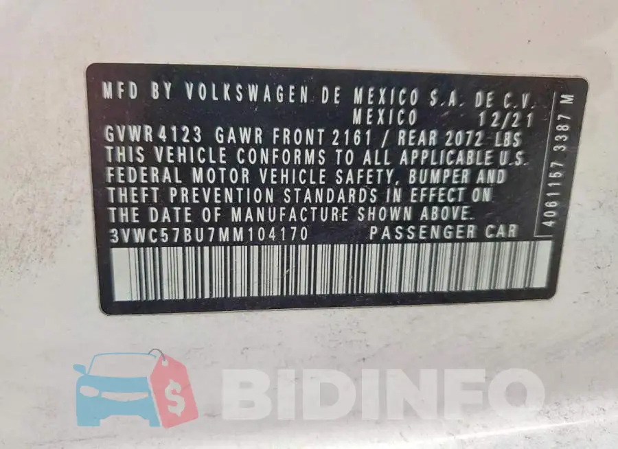 3VWC57BU7MM104170 Photo# 12