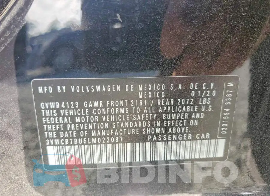 3VWCB7BU5LM022087 Photo# 12