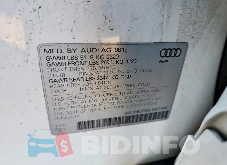 WA1BECF3XL1007480 Photo# 12
