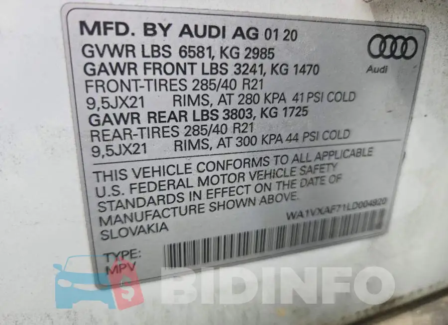 WA1VXAF71LD004920 Photo# 14