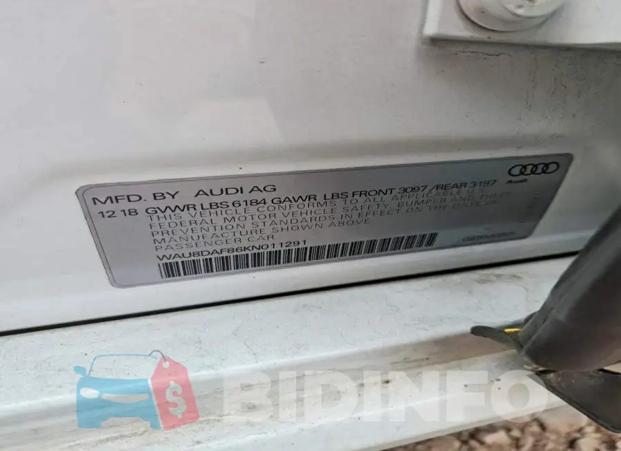 WAU8DAF86KN011291 Photo# 13