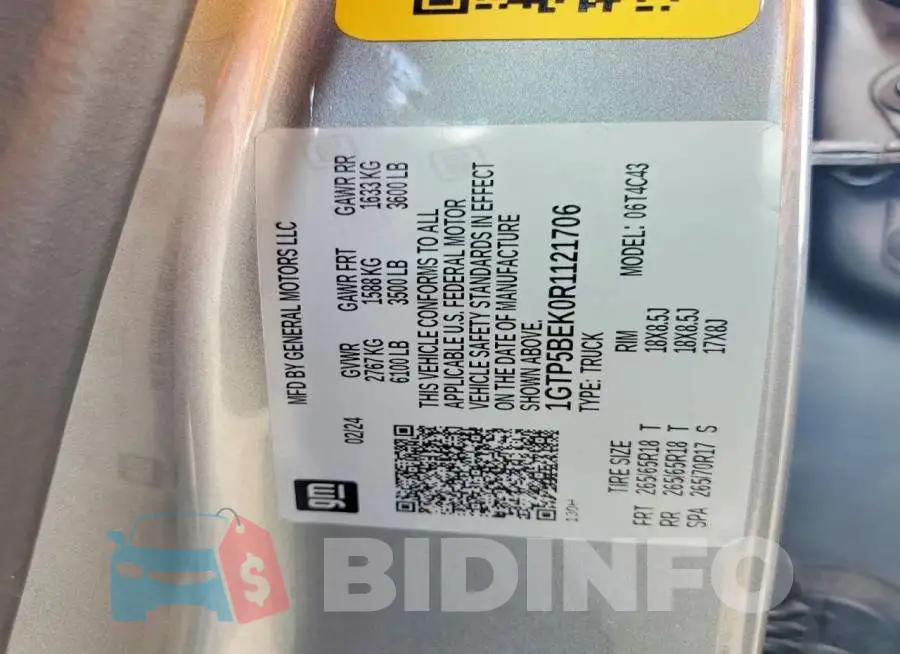 1GTP5BEK0R1121706 Photo# 13