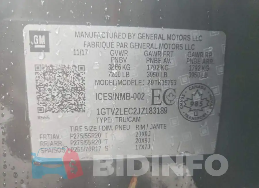 1GTV2LEC2JZ183189 Photo# 12