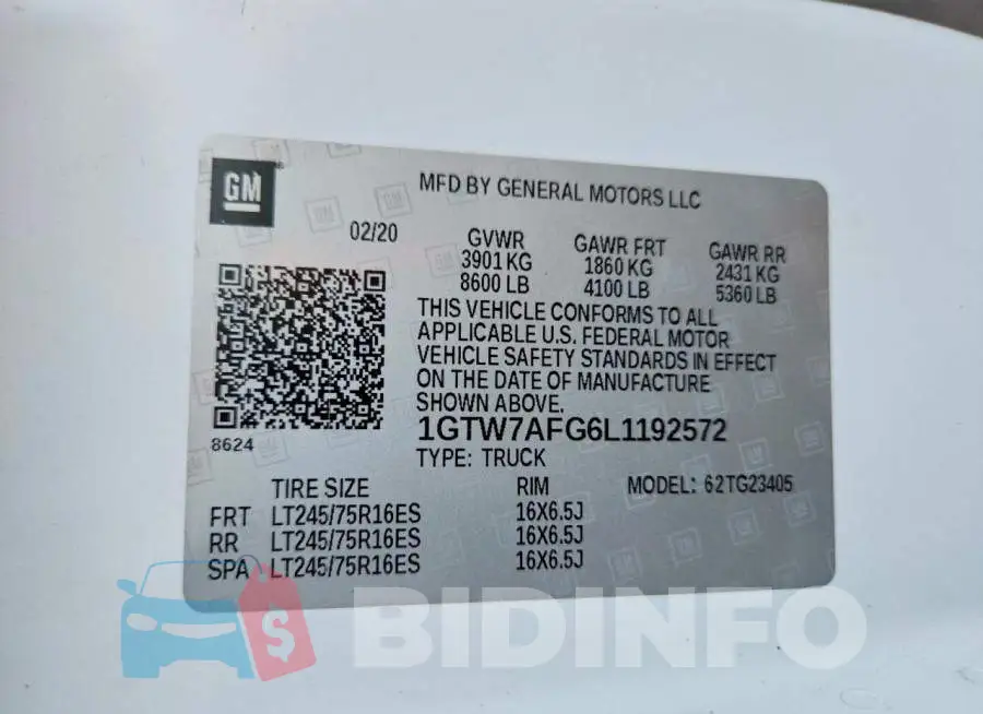 1GTW7AFG6L1192572 Photo# 13