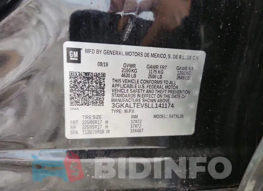 3GKALTEV5LL141174 Photo# 12