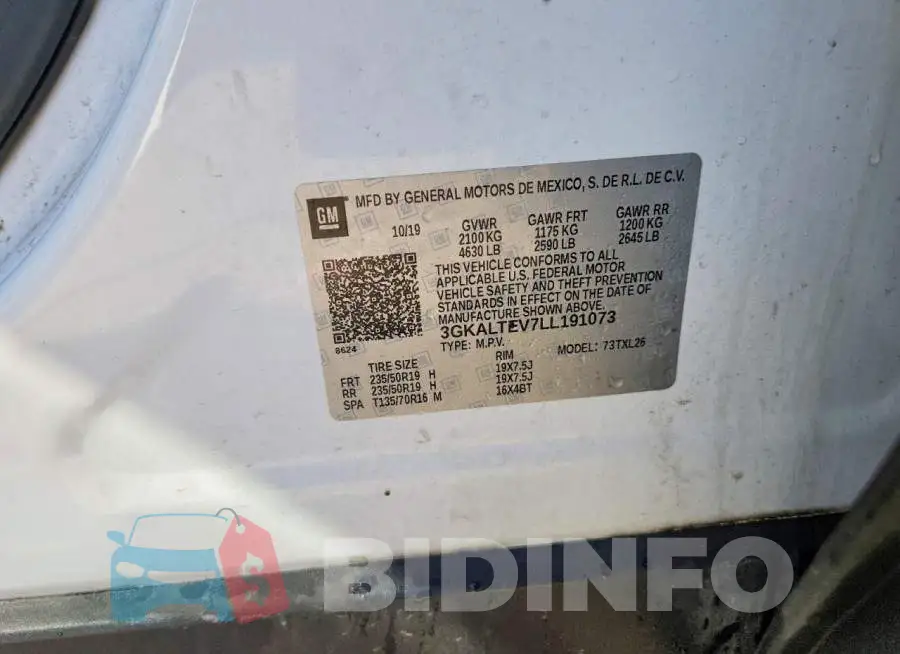 3GKALTEV7LL191073 Photo# 12
