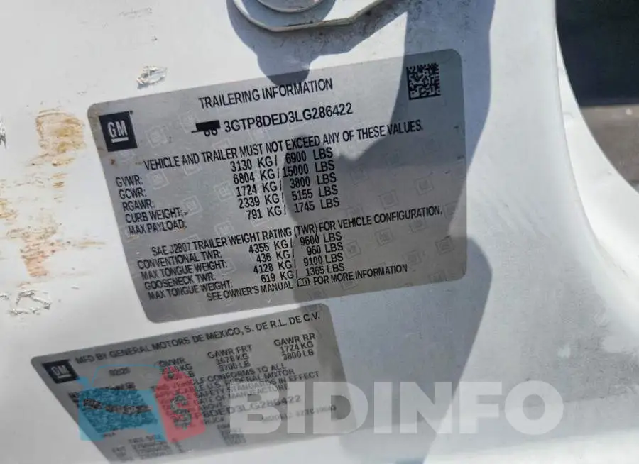 3GTP8DED3LG286422 Photo# 12