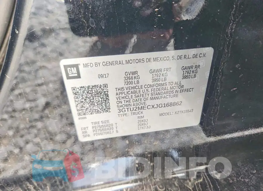3GTU2MECXJG168862 Photo# 13