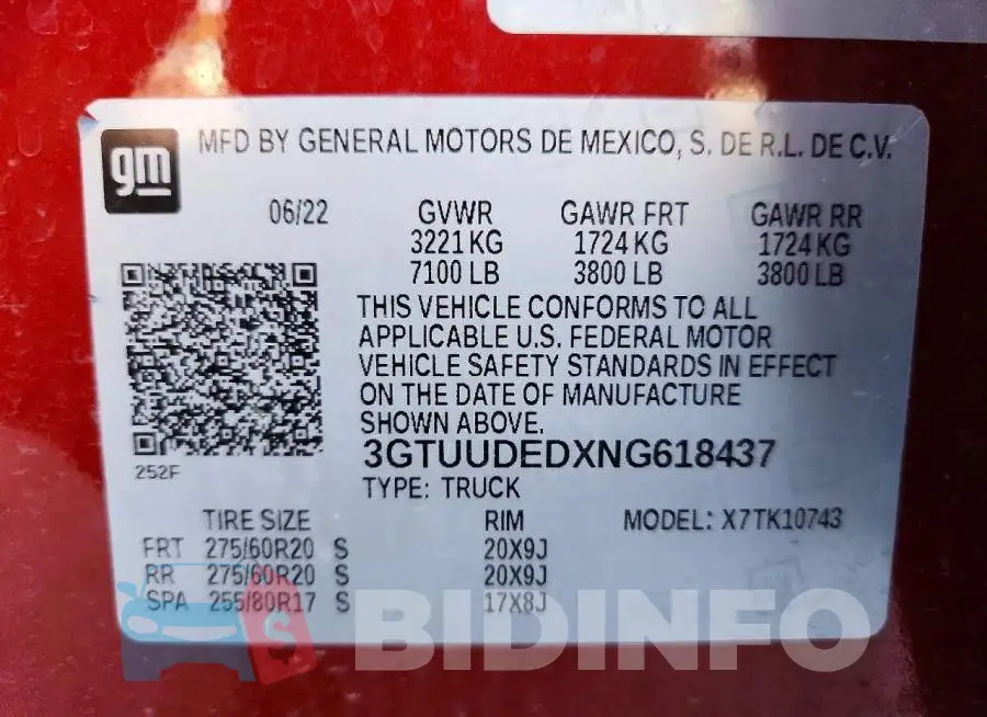 3GTUUDEDXNG618437 Photo# 12
