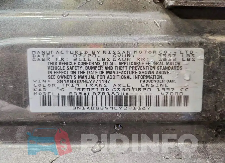 3N1AB8BV9LY271187 Photo# 12