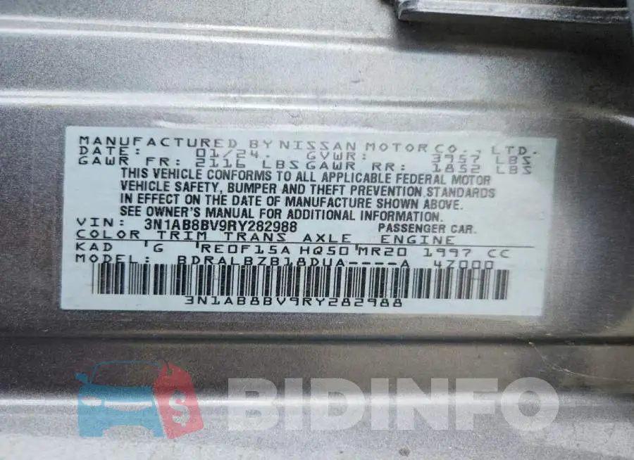 3N1AB8BV9RY282988 Photo# 13