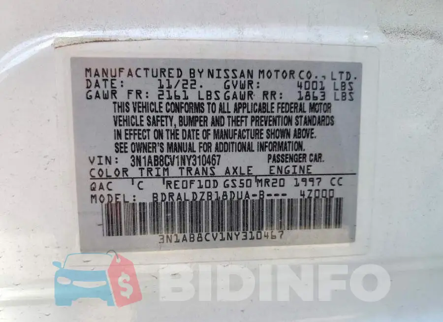 3N1AB8CV1NY310467 Photo# 12