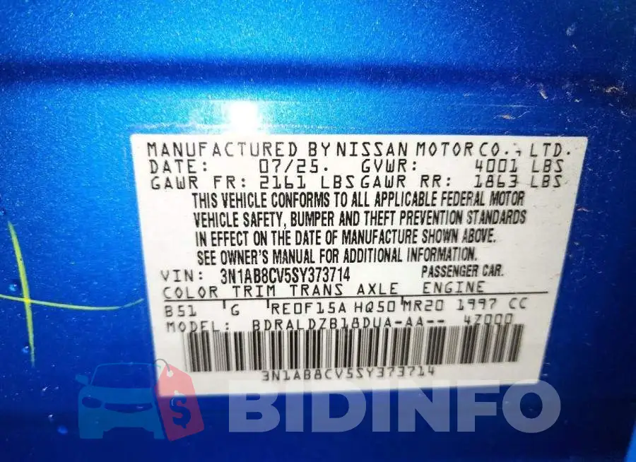 3N1AB8CV5SY373714 Photo# 12