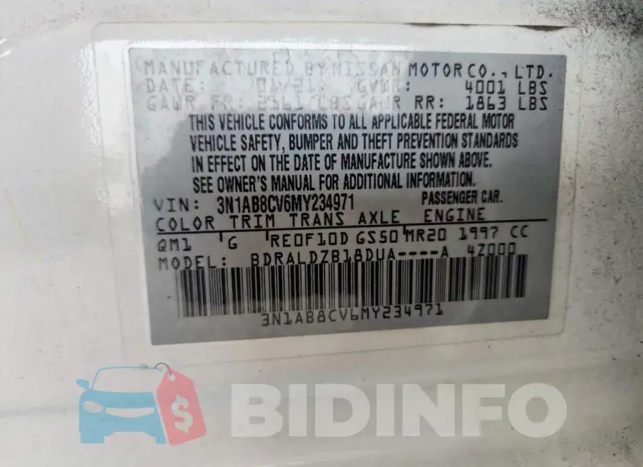 3N1AB8CV6MY234971 Photo# 12