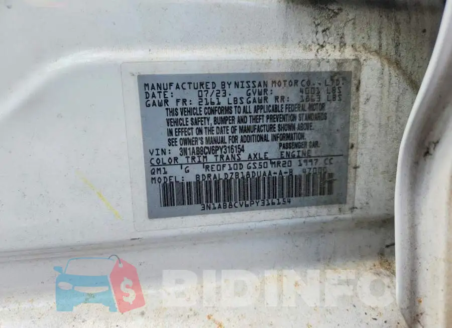 3N1AB8CV6PY316154 Photo# 13