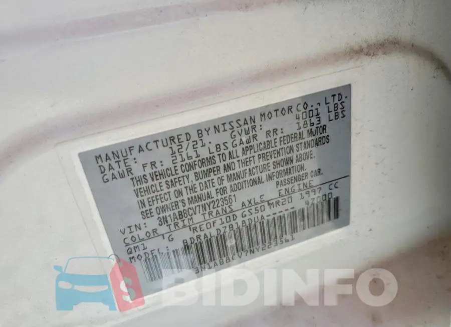3N1AB8CV7NY223561 Photo# 12