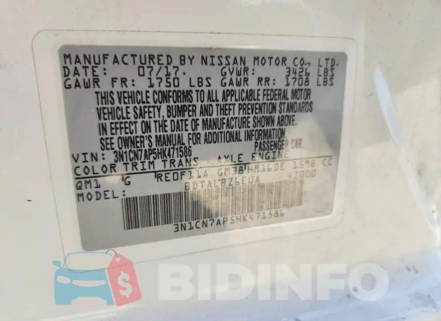 3N1CN7AP5HK471586 Photo# 12