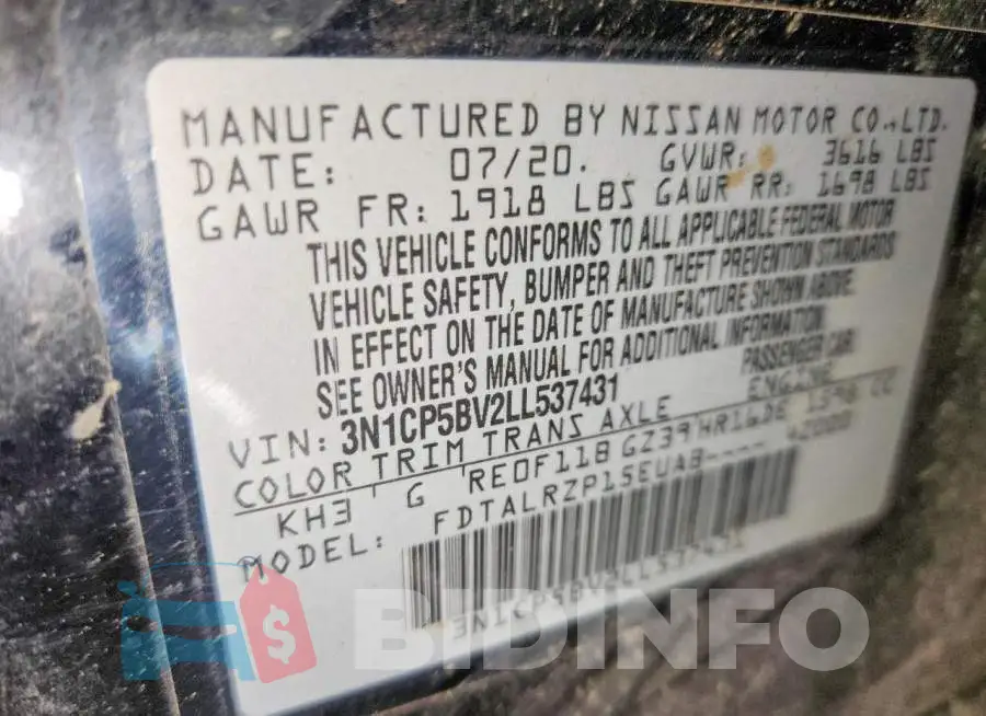 3N1CP5BV2LL537431 Photo# 12