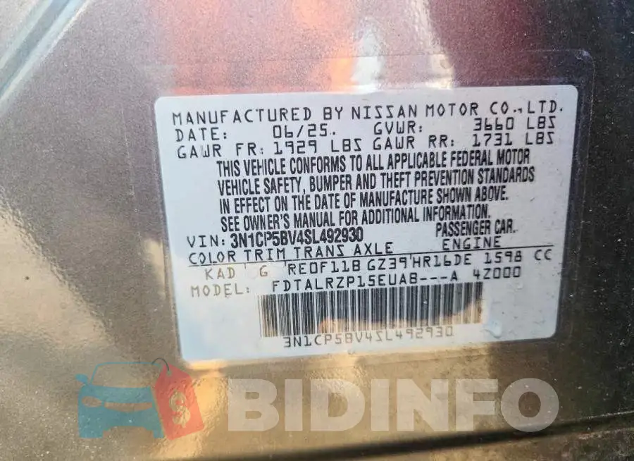 3N1CP5BV4SL492930 Photo# 13