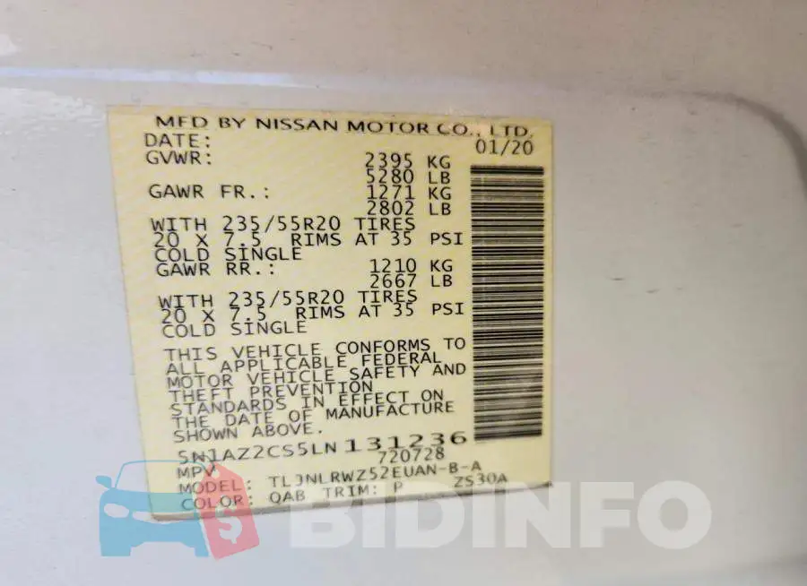 5N1AZ2CS5LN131236 Photo# 13