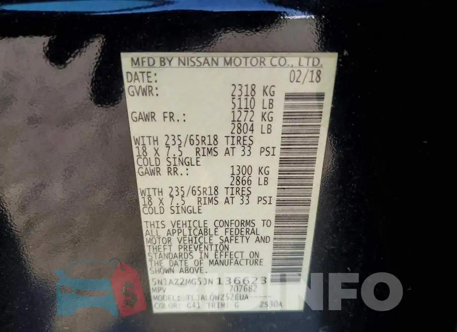 5N1AZ2MG5JN136623 Photo# 14