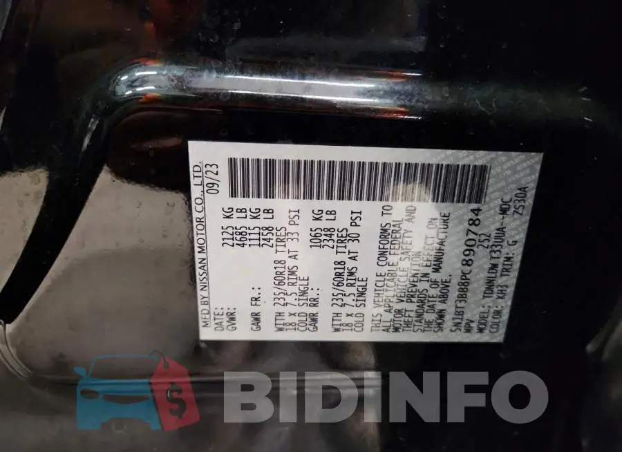 5N1BT3BB8PC890784 Photo# 13