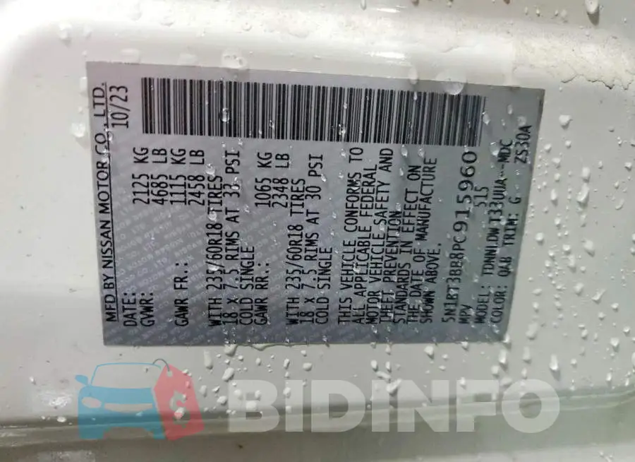 5N1BT3BB8PC915960 Photo# 12
