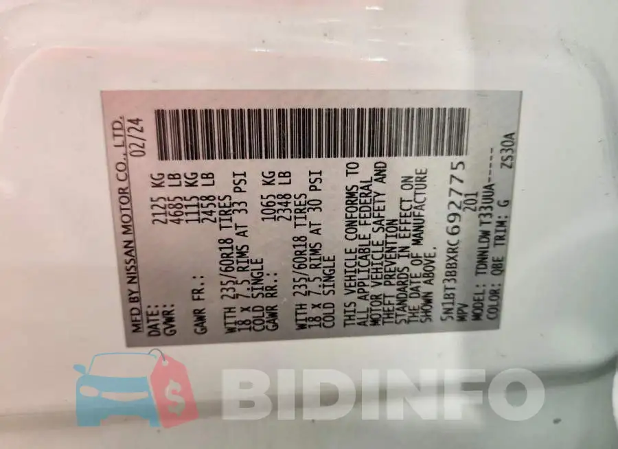 5N1BT3BBXRC692775 Photo# 14