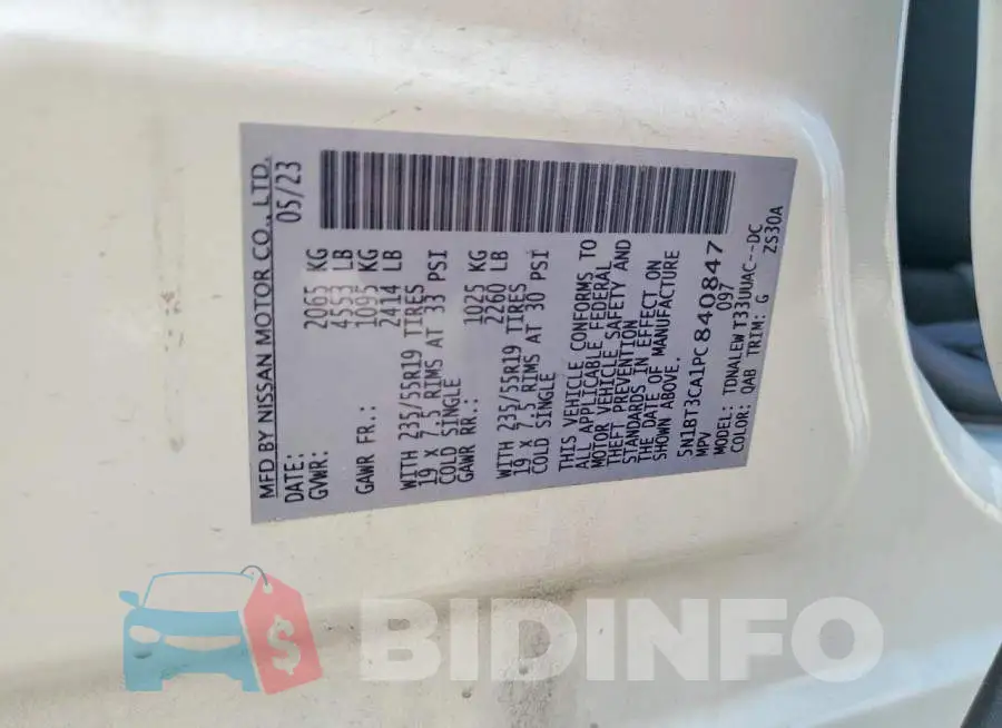 5N1BT3CA1PC840847 Photo# 13