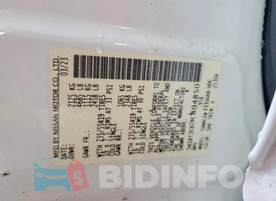 5N1BT3CB7PC804850 Photo# 14