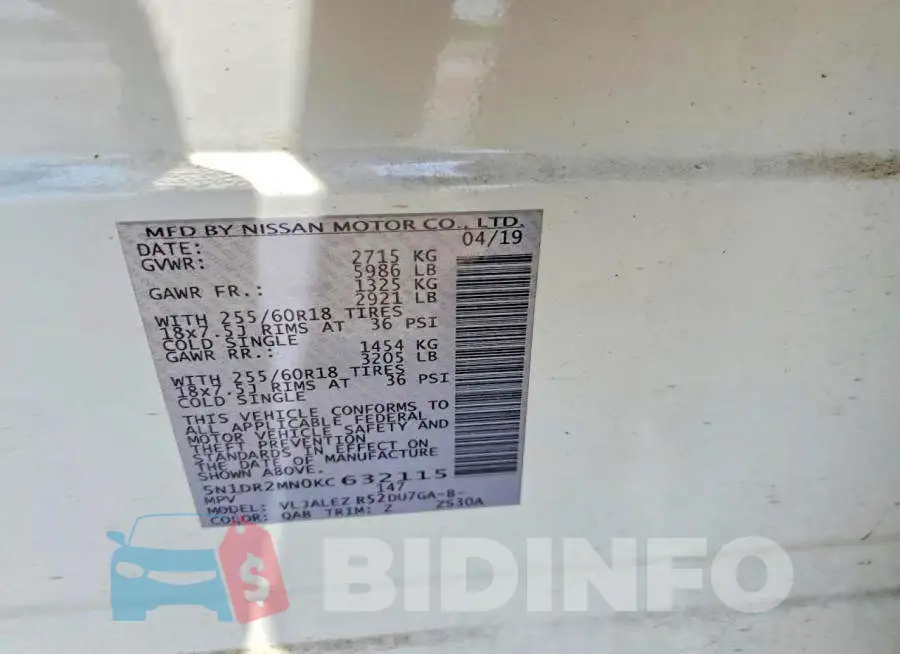 5N1DR2MN0KC632115 Photo# 12