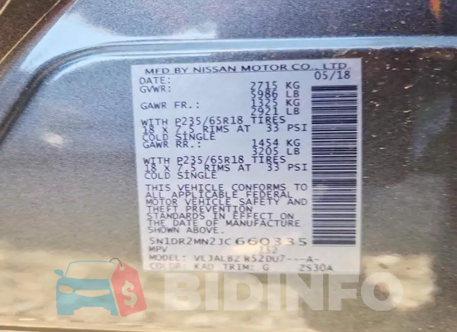 5N1DR2MN2JC660335 Photo# 12