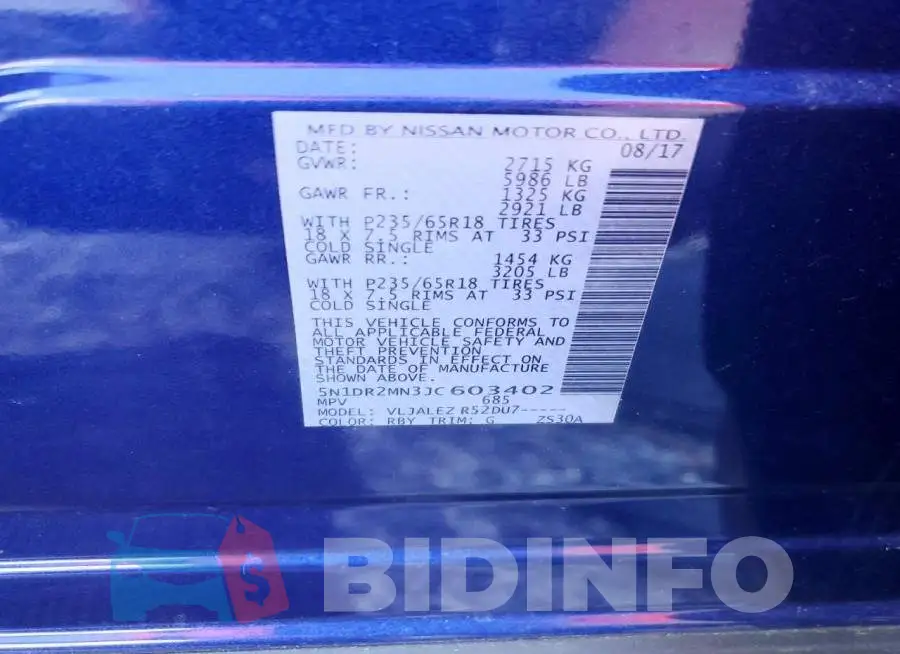 5N1DR2MN3JC603402 Photo# 13