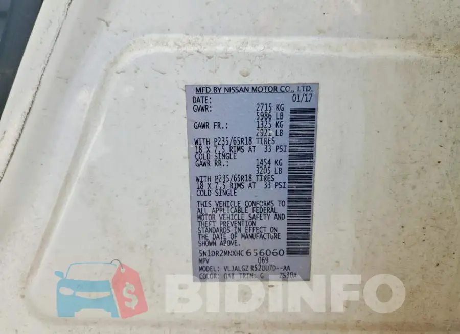 5N1DR2MNXHC656060 Photo# 13