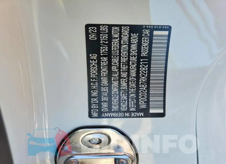WP0CD2A87RK228211 Photo# 13
