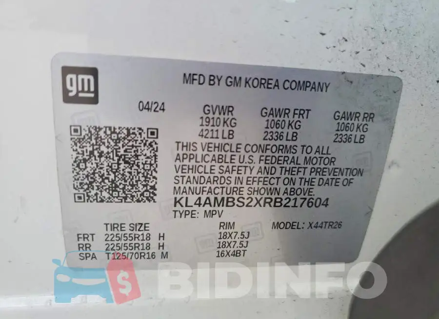 KL4AMBS2XRB217604 Photo# 14