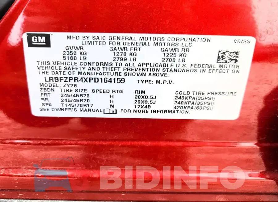 LRBFZPR4XPD164159 Photo# 13