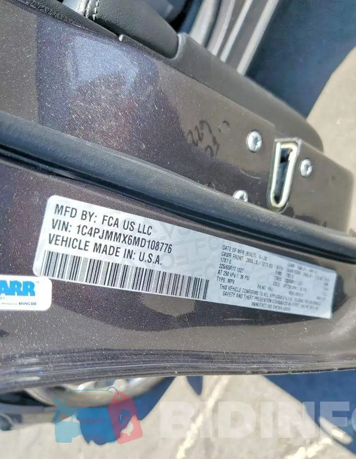 1C4PJMMX6MD108776 Photo# 13