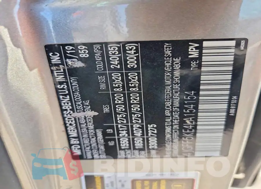 4JGFF5KE4LA154154 Photo# 14