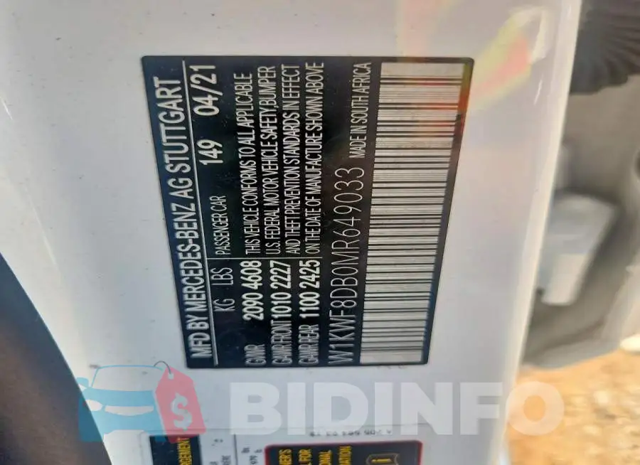 W1KWF8DB0MR649033 Photo# 13