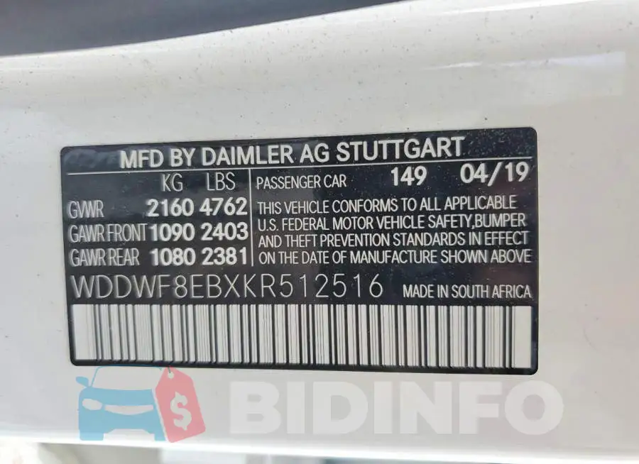 WDDWF8EBXKR512516 Photo# 12