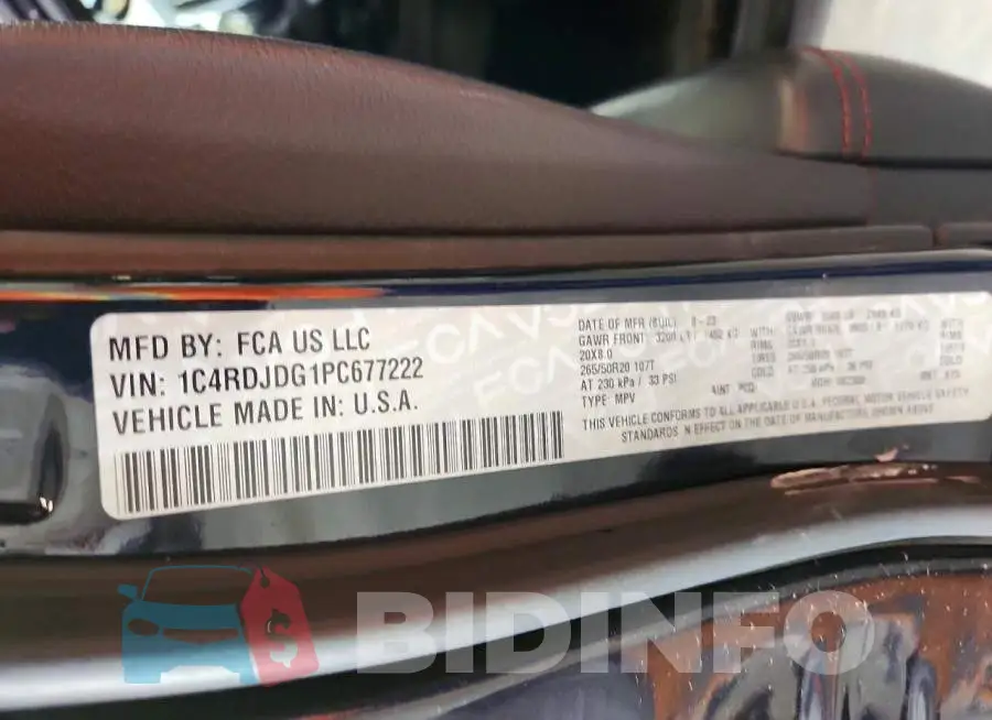 1C4RDJDG1PC677222 Photo# 12
