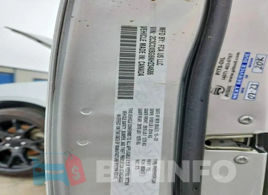 2C3CDXBG6NH234686 Photo# 13