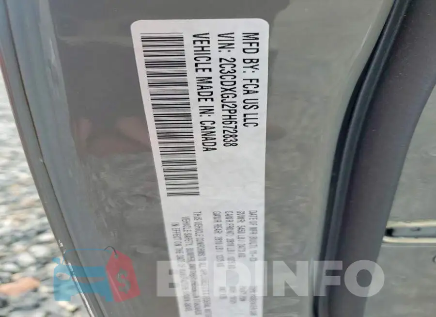 2C3CDXGJ2PH672838 Photo# 13