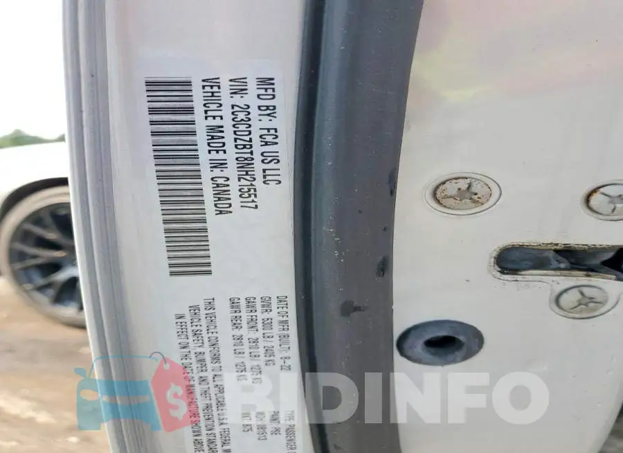 2C3CDZBT8NH215517 Photo# 12