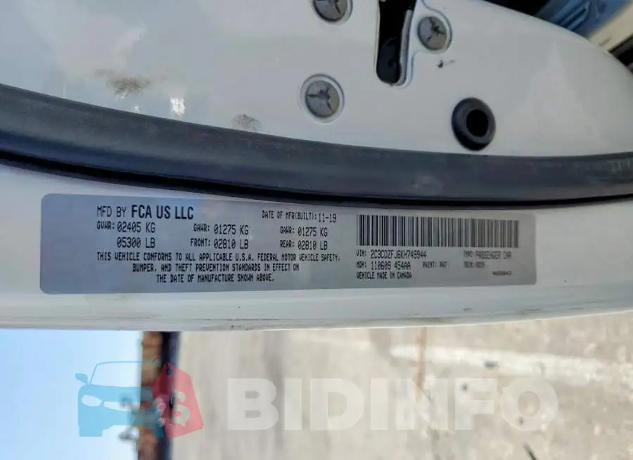 2C3CDZFJ6KH749944 Photo# 12