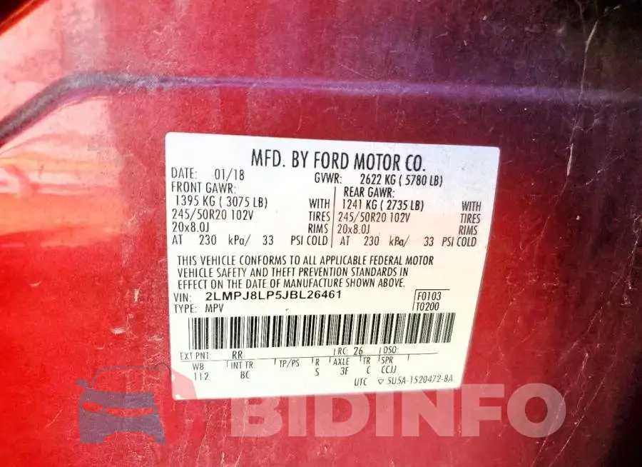 2LMPJ8LP5JBL26461 Photo# 13